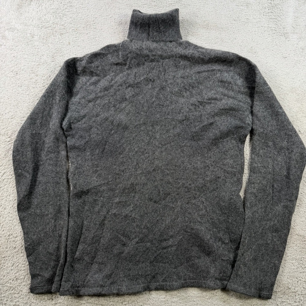 ML Studio Sweater Womens Medium Grey 100% Cashmere Turtleneck Lightweight Soft